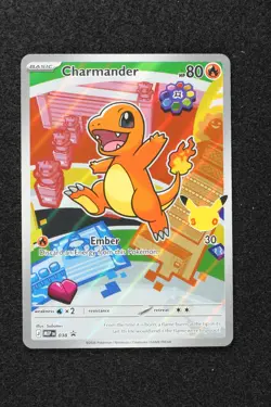 Pokemon Mega Evolution Black Star Promo Charmander Full Art Holo #038 - Image 1