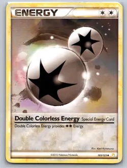 DOUBLE COLORLESS ENERGY 103/123 UNCOMMON HEARTGOLD & SOULSILVER POKEMON MP - Image 1