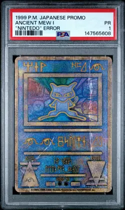 1998-99 POKEMON JAPANESE POKEMON JAPANESE PROMO ANCIENT MEW I PSA 1 - Image 1