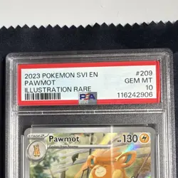2023 Pokemon svi en # 209 Pawmot 209/198 SV01 Illustration Rare Holo PSA 10 - Image 2