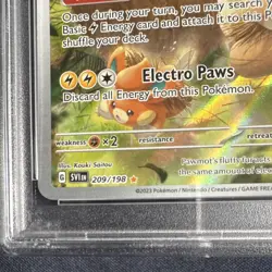 2023 Pokemon svi en # 209 Pawmot 209/198 SV01 Illustration Rare Holo PSA 10 - Image 3