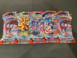 Pokemon TCG: Chaos Rising Sleeved Booster Pack Bundle/Lot (5 Booster Packs) - Image 1
