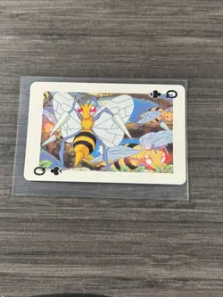 Beedrill 1999 Pocket Monster Pokemon Vintage Poker Card Holo Back Nintendo - Image 1