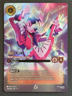 Lorcana TCG: Fabled - Powerline - World's Greatest Rockstar (Enchanted) 233/204 - Image 1