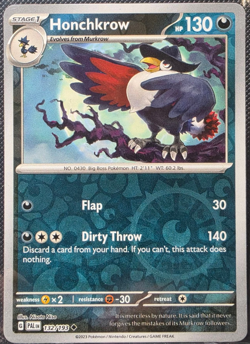 Honchkrow 132/193 Reverse Holo Paldean Evolved PAL NM/M Pokemon TCG - Image 1