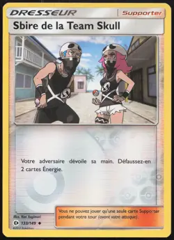 Carte Pokemon Sbire de la Team Skull 133/149 Soleil et Lune REVERSE Francais - Image 1