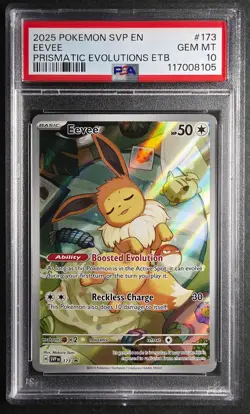 Pokemon 2025 Eevee #173 PSA 10 GEM/MINT -- USA SHIPPING ONLY - Image 1