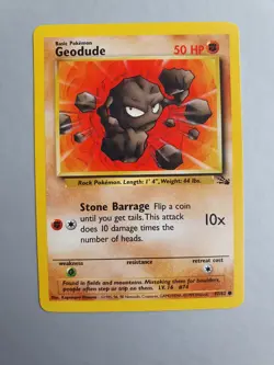 Geodude 47/62 Pokemon TCG Fossil Set (1999) Common NM - Image 1