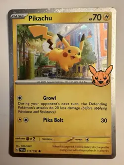 Pikachu - 018/091 - Cosmos Holo Promo Trick or Trade - 2024 Pokemon TCG - Image 1
