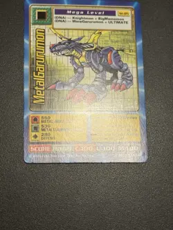 Digimon MetalGarurumon ST-85 RARE Swedish McDonald’s Promo Card English 2000 - Image 3