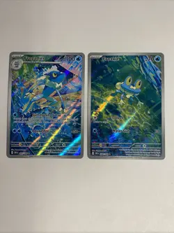 Pokemon 2-Card Lot Holo Froakie 088/086 & Frogadier 089/086 TCG full art - Image 1