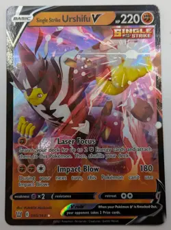 Single Strike Urshifu V 85/163 Pokemon Card TCG Battle Styles Holo - Image 1