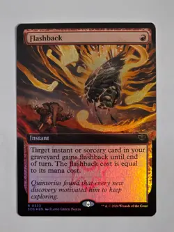 Flashback - R0333 Foil Extended Art - Secrets of Strixhaven - MTG - NM - Image 1