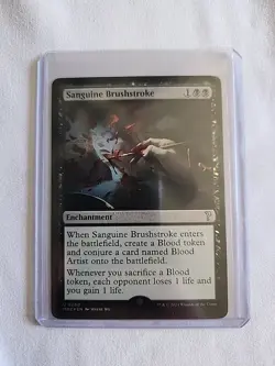 Sanguine Brushstroke Mystery Booster 2 Foil MTG Mint Condition - Image 1