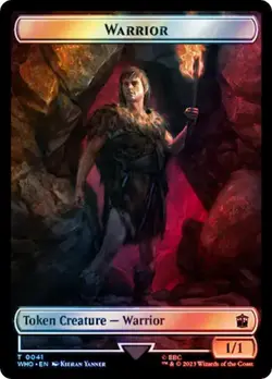 MTG Foil - Warrior // Treasure (0060) Double-Sided Token (Surge Foil) - 41 // 60 - Image 1