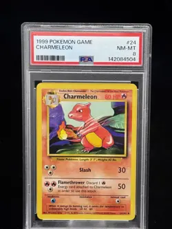 Charmeleon #24 Base Set 1999 Pokemon Game PSA 8 🔥 - Image 1
