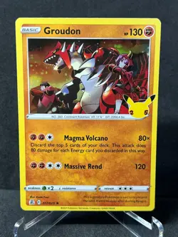 Pokemon Groudon 017/025 Holo Celebrations 25th Anniversary Near Mint - Image 1
