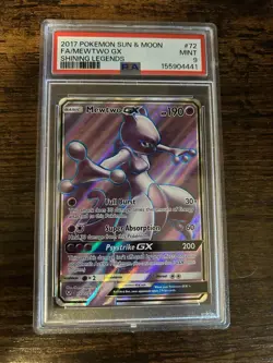 Pokemon 2017 Shining Legends Mewtwo GX Full Art #72 PSA 9 - Image 1