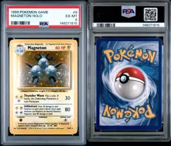 1999 Pokemon Base Set Unlimited - Magneton 9/102 - Holo - PSA Graded: 6 - Image 3