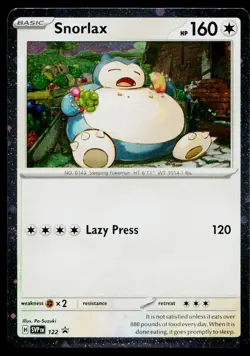 Snorlax 122 Promo Scarlet & Violet Pokemon Near Mint - Image 1