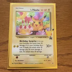Pokemon Birthday Pikachu 24/53 Celebrations Classic Collection Holo NM - Image 1