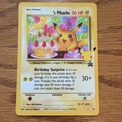 Pokemon Birthday Pikachu 24/53 Celebrations Classic Collection Holo NM - Image 2