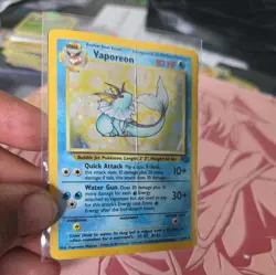 Pokemon TCG Vaporeon Jungle Holo Rare 12/64 English 1999 Unlimited - Image 1