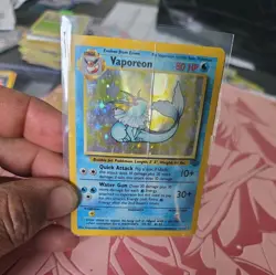 Pokemon TCG Vaporeon Jungle Holo Rare 12/64 English 1999 Unlimited - Image 2