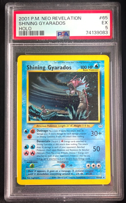 PSA 5 SHINING GYARADOS #65 HOLO 2001 POKEMON NEO REVELATION - Image 1