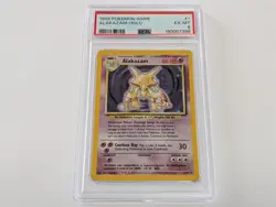 1999 Pokemon Base Set Alakazam Holo 1/102 PSA 6 EX-MT Vintage WOTC Unlimited - Image 1