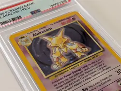1999 Pokemon Base Set Alakazam Holo 1/102 PSA 6 EX-MT Vintage WOTC Unlimited - Image 5