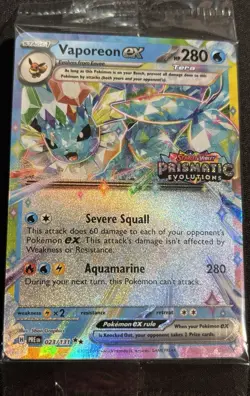 Vaporeon ex 023/131 Prismatic Evolutions Stamp Holo SEALED Pokemon TCG NM Promo - Image 1