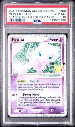 2021 Pokemon Celebrations Classic - MEW EX #88 (Holo) - PSA 10, GEM MINT - Image 3