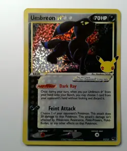 Pokemon Celebrations Umbreon Gold Star #17/17 Classic Collection Holo EX - Image 1