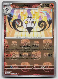 Chandelure 018/086 White Flare Master Ball Pokemon NM - Image 1