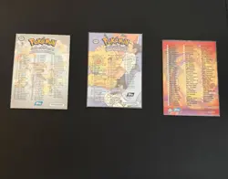 2000 Topps Pokemon Checklists Lot Of 3 Lp/Mp - Image 2