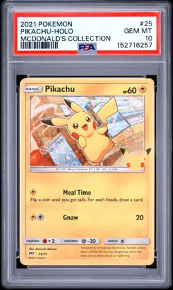 2021 Pokemon McDonald’s Coll Pikachu Holo #25/25 PSA 10 GEM MINT - Image 1