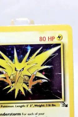 Zapdos 15/62 - Holo Rare - Fossil WOTC - Unlimited - NM - Pokemon TCG - Image 3