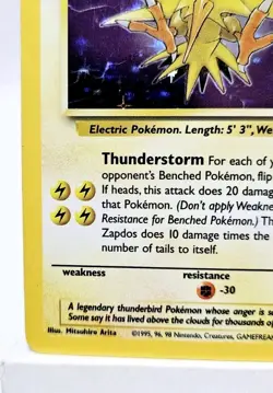 Zapdos 15/62 - Holo Rare - Fossil WOTC - Unlimited - NM - Pokemon TCG - Image 4