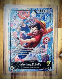 One Piece Monkey.D.Luffy (Alt Art) Foil Adventure on Kami's Island #OP15-098 NM - Image 1