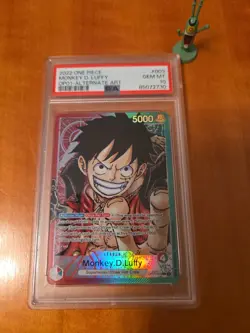 One Piece Monkey D Luffy OP01-003 AAL Alternative Art Leader Romance Dawn PSA 10 - Image 1