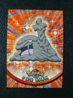 Pokemon - Topps 1999 - #89 Muk - Non Holo - Blue Logo - WTP Hitmonlee - Image 1