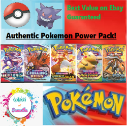 Authentic Pokemon Power Pack - 5 Booster Packs - 1 Vintage / 1 EX/GX/V / 1 Toy - Image 1