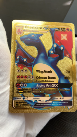 Charizard GX Stage 2 Premium Gold Foil Fan Art Vinyl Textured Pokemon - Image 2