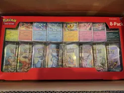 2-Pack Pokemon Prismatic Evolutions 8 Mini-Tins Costco SEALED, In HAND - Image 2