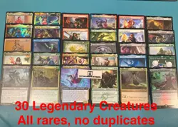 Legendary Commander Creatures 30 Card Lot ALL RARE MTG Collection Magic EDH Pack - Image 1