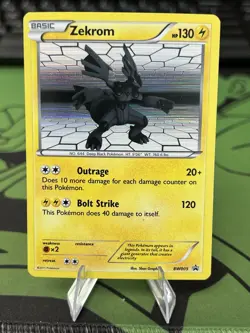Pokemon Zekrom Holo Promo BW005 - 2011 Black And White Promo Lightly Played - Image 3