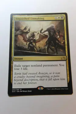 MTG Anguished Unmaking x1- -Shadows over Innistrad-Lightly Played - Image 1