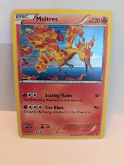 2012 Pokemon Black & White Next Destinies Moltres Cosmos Holo 14/99 #14 LP - Image 1