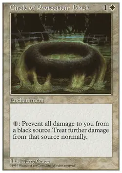 Magic the Gathering MTG Circle of Protection: Black (17) Fifth Edition LP - Image 1